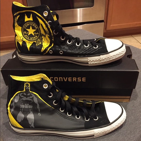 black yellow batman converse